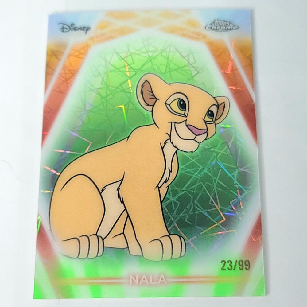Nala Topps 2026 Disney Chrome Neon Green Laser Limited 23/99